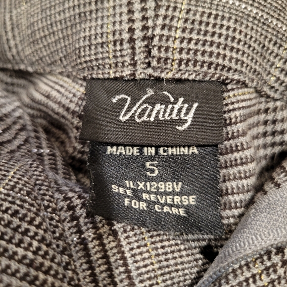 Vanity Prince of Wales check low-rise flare pants 5 - Picture 2 of 8